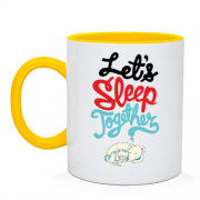 Чашка с надписью Let`s sleep together